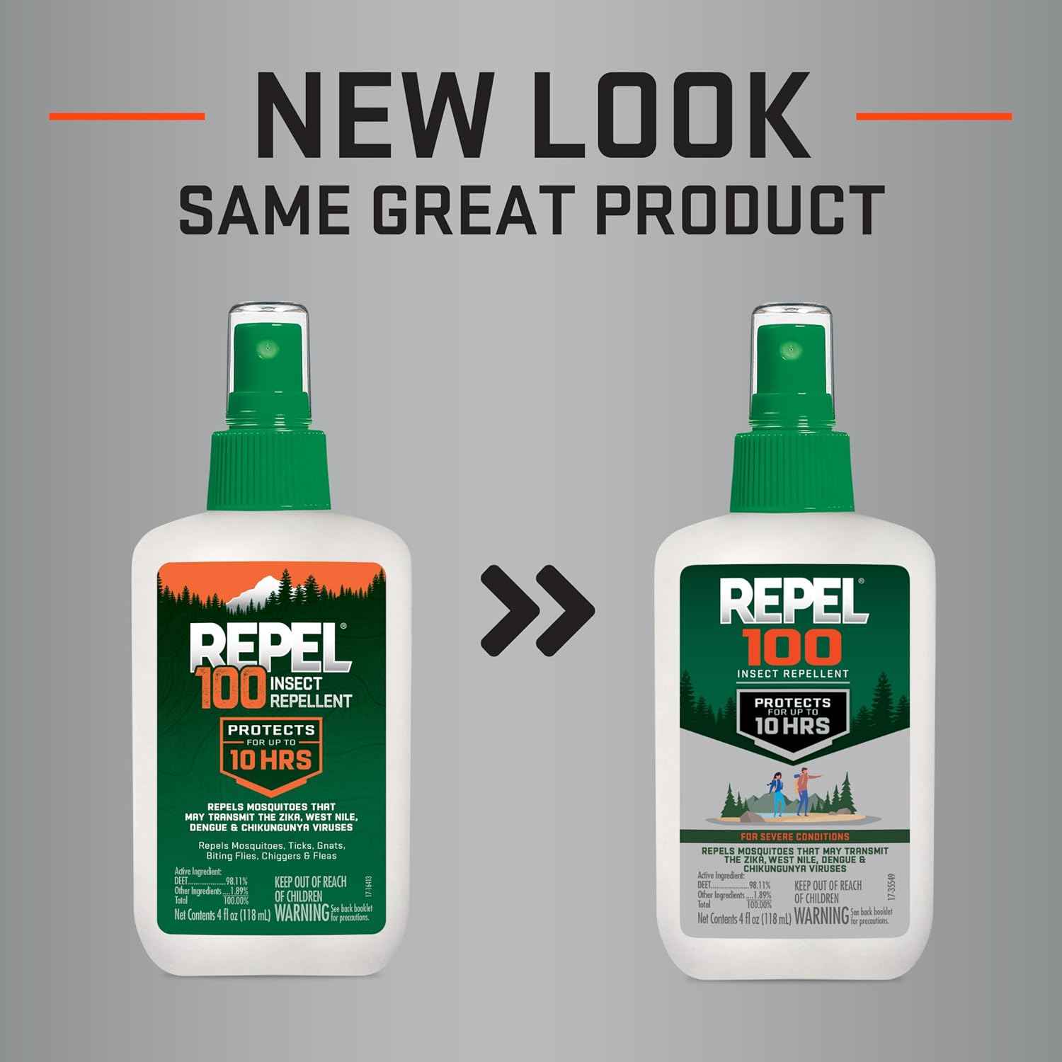 Repel 100 Mosquito & Insect Repellent 4 Oz, 98% DEET, 6 Pack | Repels Mosquitoes, Ticks, Gnats, Biting Flies, Chiggers & Fleas, Lasts Up To 10 Hours, Compact Bug Spray For Outdoor Travel