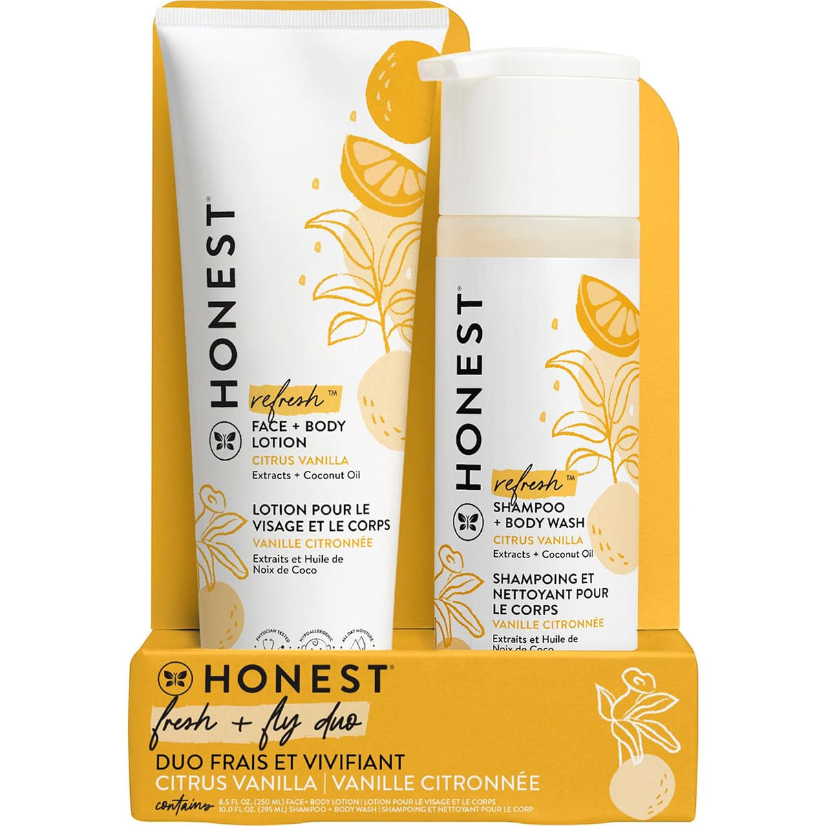 The Honest Company Shampoo Body Wash & Lotion, Citrus Vanilla Refresh