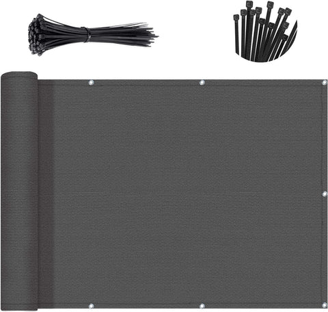 SUNNY GUARD 3' x 23' Balcony Privacy Screen, HDPE Patio Railing Cover Fence