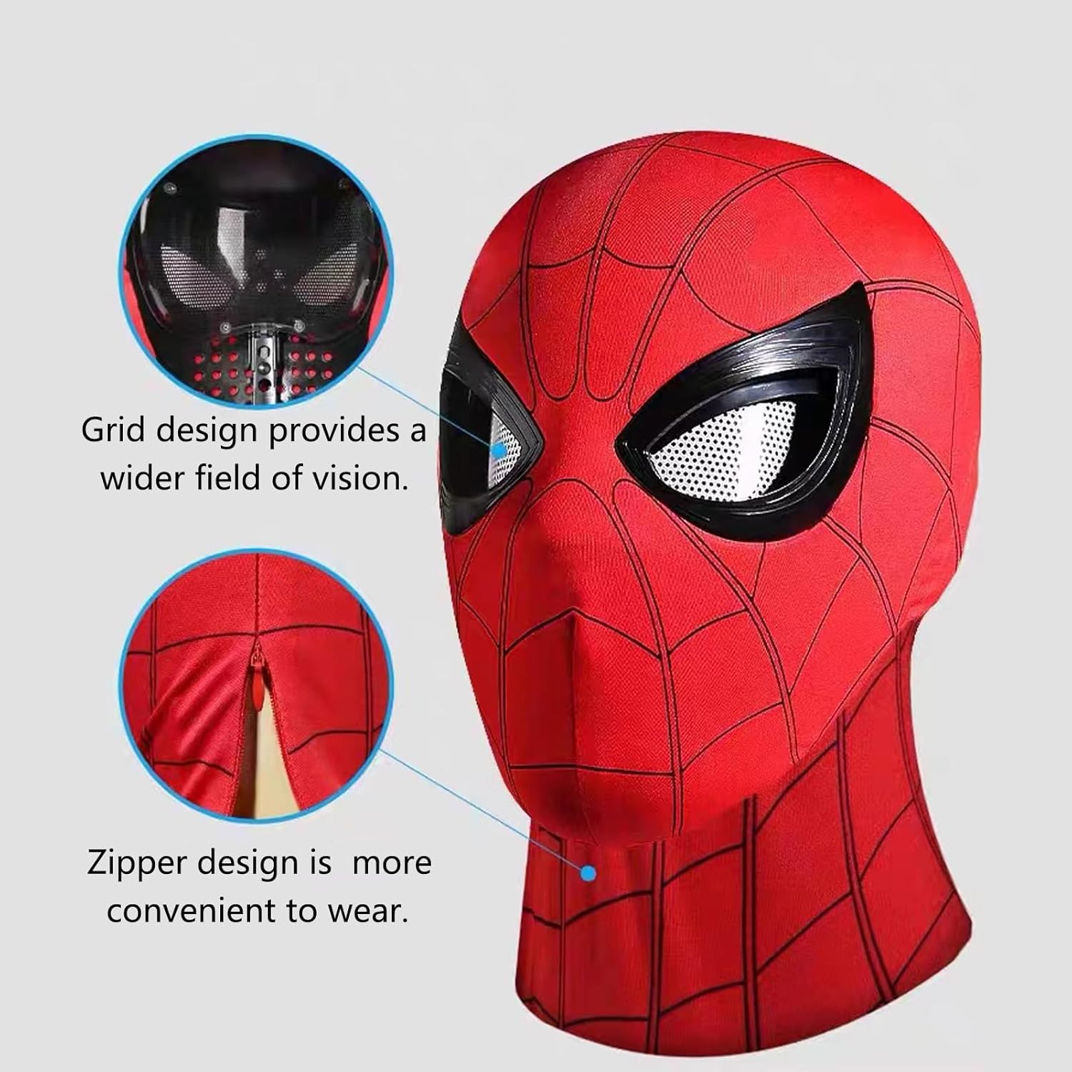 Spider Hero Mechanical Eyes Homecoming Mask - Super Hero Full Mask Moving Lenses Cosplay Wearable Prop