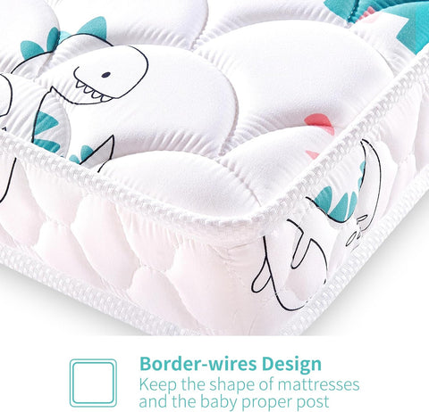 Letmxiu 5" Crib Mattress and Toddler Mattress, Firm, Hypoallergenic Crib Mattress, Fits Standard Crib and Toddler Bed