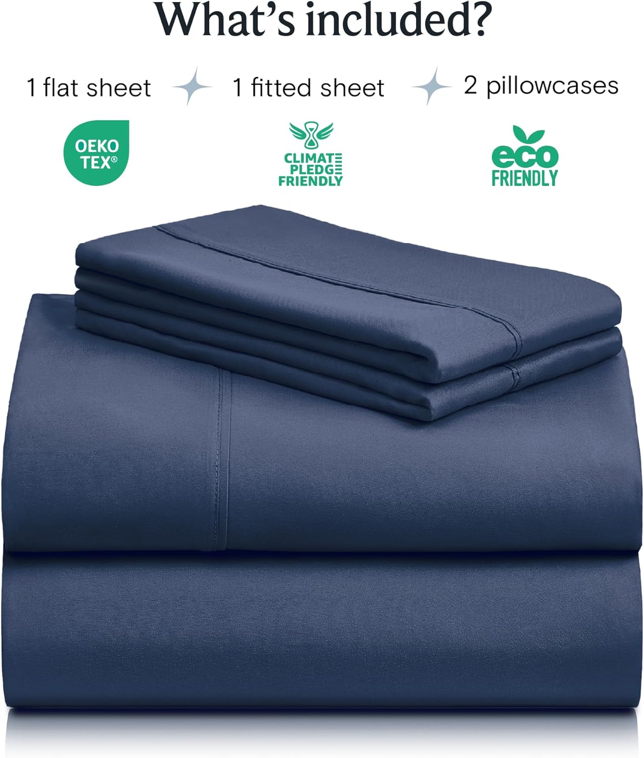 Queen Size Sheet Set, Cooling & Soft Deep Pocket Bed Sheets, 4PC