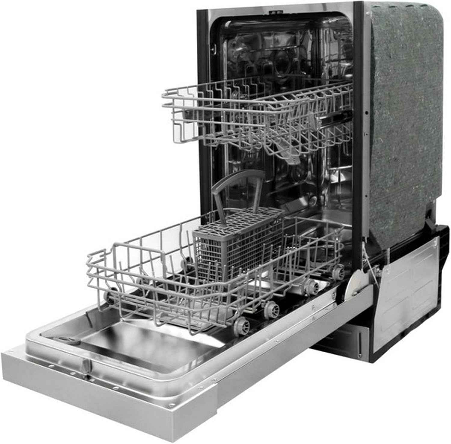 SPT SD-9254SSB 18″ Wide Built-In Stainless Steel Dishwasher w/Heated Drying, ENERGY STAR, 6 Wash Programs, 8 Place Settings and Stainless Steel Tub