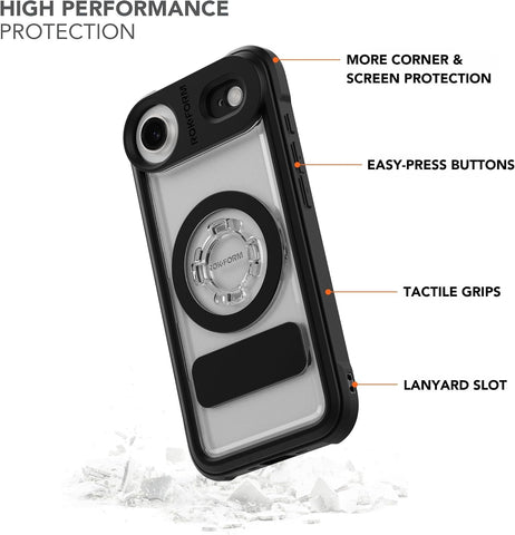 Rokform Crystal Case for iPhone 17 Air, Magnetic + RokLock (Clear)