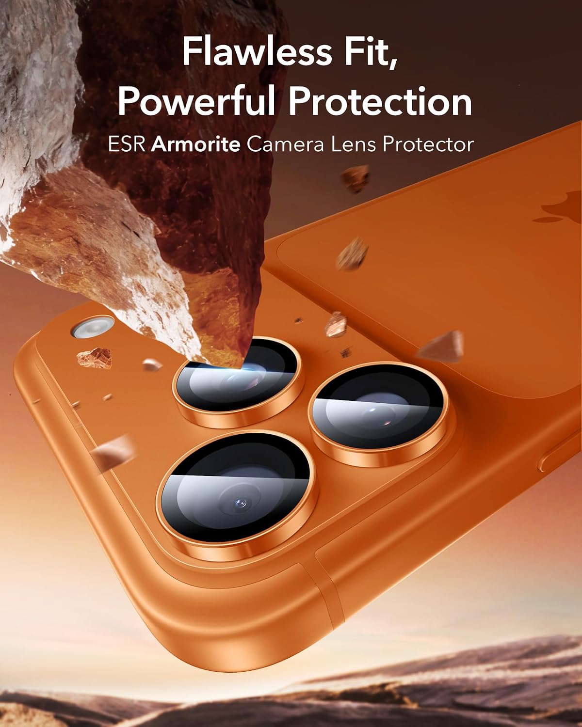 ESR for iPhone 17 Pro Max/17 Pro Camera Lens Protector, 1 Pack, Orange