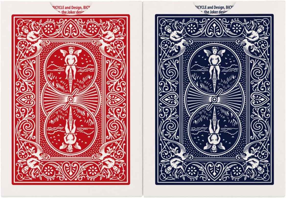 Bicycle Rider Back Playing Cards, Standard Poker Size Deck of Cards, Red & Blue (2 Pack), Classic Cards, Blackjack, Family Game Night & Card Games, Fun for All Ages