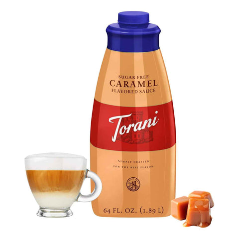 Torani Sugar Free Caramel Sauce, 64 Fl Oz 1.89 L