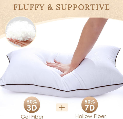 HUXMEYSON Pillows Queen Size Set of 4, Down Alternative Fill