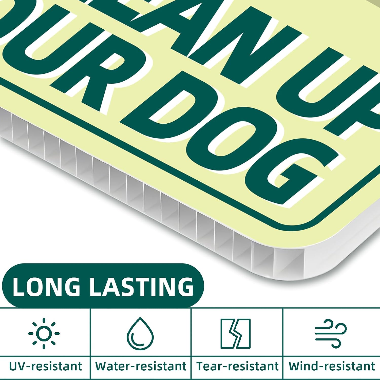 Pick Up After Your dog Sign 2-Pack 13"x10" H-Stakes, Double-Sided