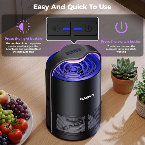 Fruit Fly Traps for Indoors, Indoor Fly Trap with Adjust Lighting, Black