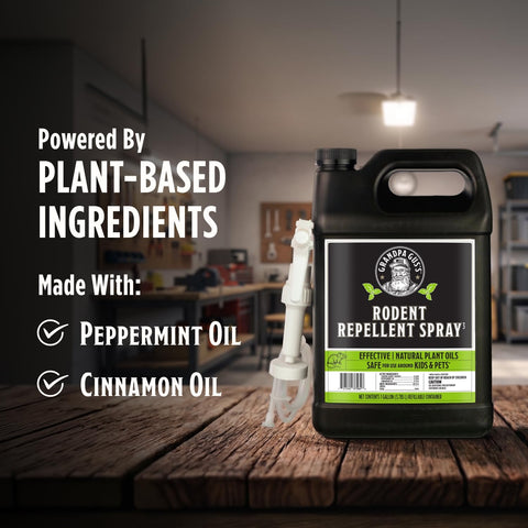 Grandpa Gus's Rodent Repellent Spray, Natural Peppermint Oil, 128 Fl Oz