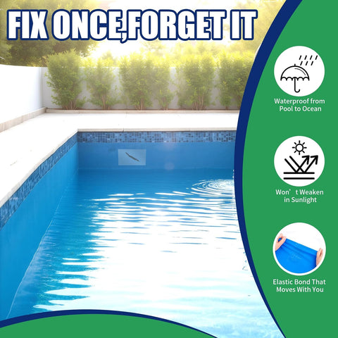 Air Mattress Patch Kit, Heavy Duty Inflatable Patch Repair Kit, Safe, Gentle, and All-in-One Vinyl PVC Glue for Blow Up Bed, Above Pool, Underwater Liners, Bounce House, Hot Tub and More