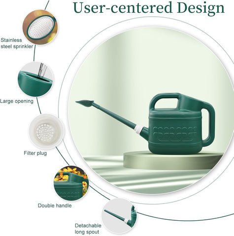 2 Gallon Watering Can, Large Garden Watering Can for Outdoor Plants