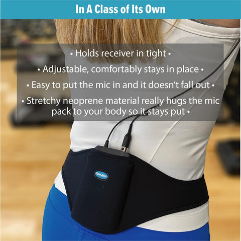 Tune Belt Mic Belt – Fitness Instructor Microphone Waist Carrier Pouch