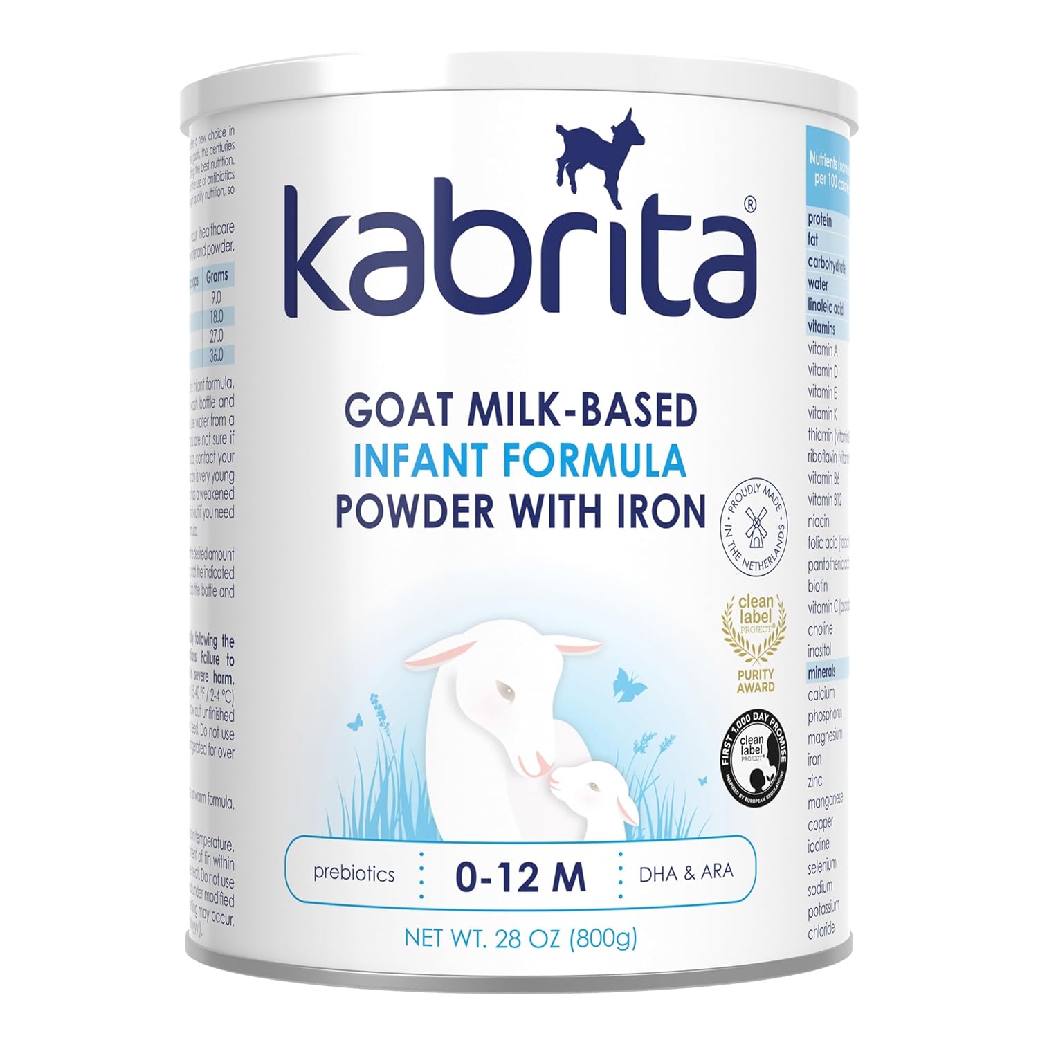 Kabrita Goat Milk Infant Formula Powder, Gentle Digestion, 28 oz, Pack of 2
