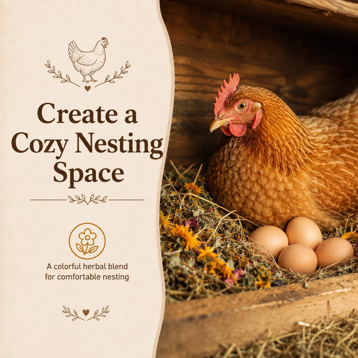 MAQIHAN 10oz Chicken Nesting Herbs - Dried Herbs Supplement for Laying Hens