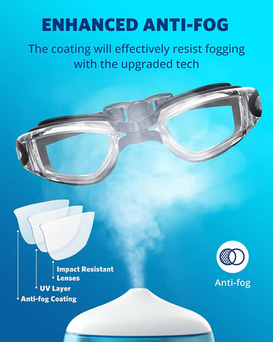 Aegend Swim Goggles, Swimming Goggles No Leaking Full Protect Adult Youth