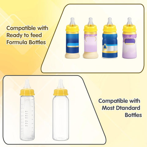 6Pcs Slow Flow Nipples for Similac and Enfamil Ready to Feed Bottles