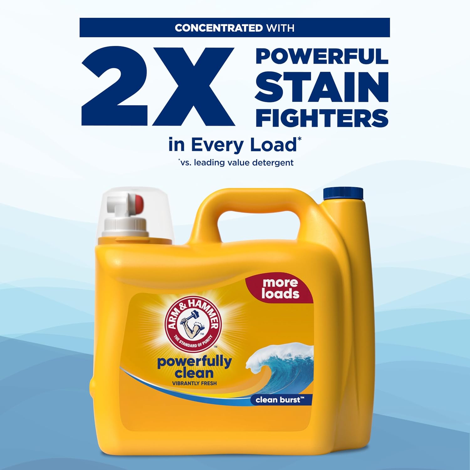 ARM & HAMMER Liquid Laundry Detergent, Clean Burst Scent, 174 Fl Oz