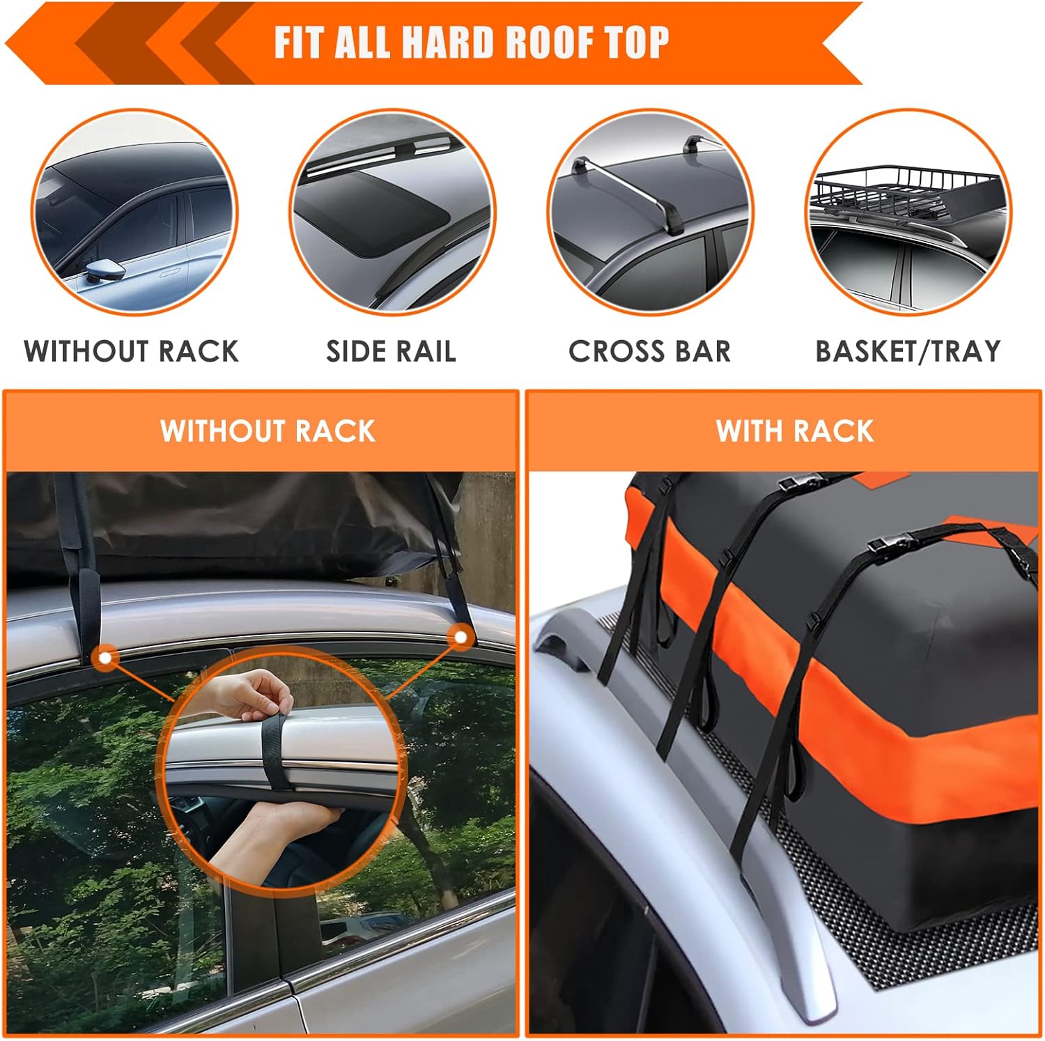Car Roof Bag Rooftop Cargo Carrier Bag Waterproof 20 Cubic Feet roof Cargo