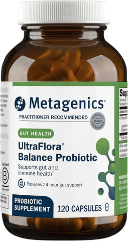 Metagenics UltraFlora Balance Probiotic Supplement, 120 Capsules