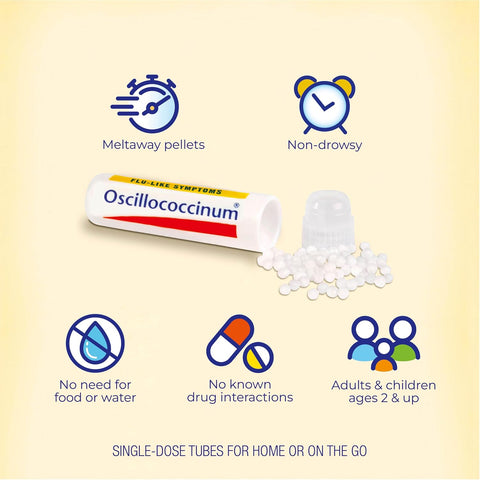 Boiron Oscillococcinum for Relief from Flu-Like Symptoms of Body Aches, Headache, Fever, Chills, and Fatigue - 30 Doses