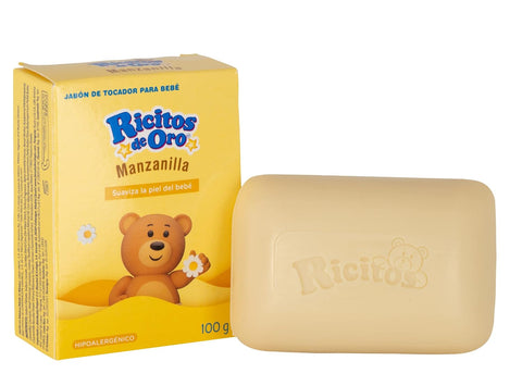 Ricitos de Oro Baby Cleansing Bar Soap with Extract Calming Effect, Chamomile, 6-Pack of 3.5 Oz Each Soap, 6 Soaps