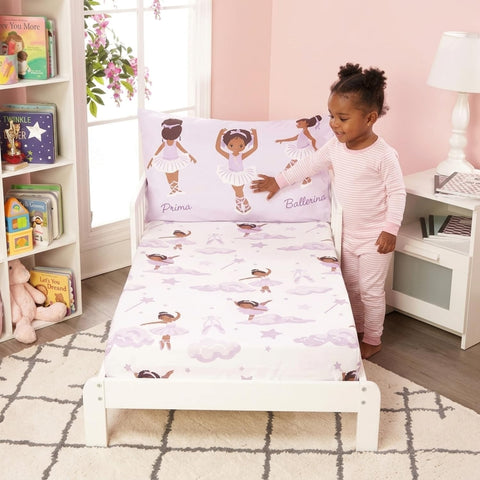 EVERYDAY KIDS African American Ballerina Toddler Sheets Set