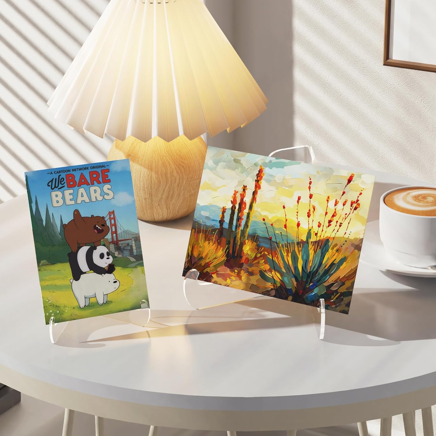 5 Pack Acrylic Display Stand, Plate Stand for Display, Easel Stand