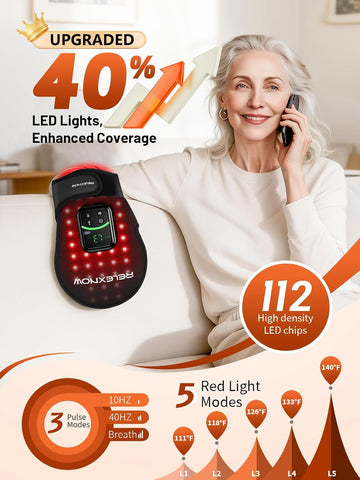 Red Light Therapy Glove for Hand, FSA&HSA, 5 Modes 5000mAh Controller