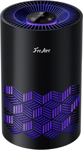FreAire Air Purifiers for Bedroom Up to 1086 Ft², KN6391RGB, Black