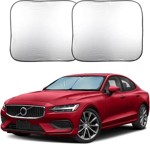 EcoNour 2 Piece Foldable Car Windshield Sun Shade, UV & Heat Protection
