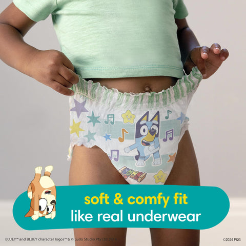 Pampers Easy Ups Boys & Girls Bluey Potty Training Pants - Size 3T-4T, 116 Count, Training Underwear (Packaging May Vary)