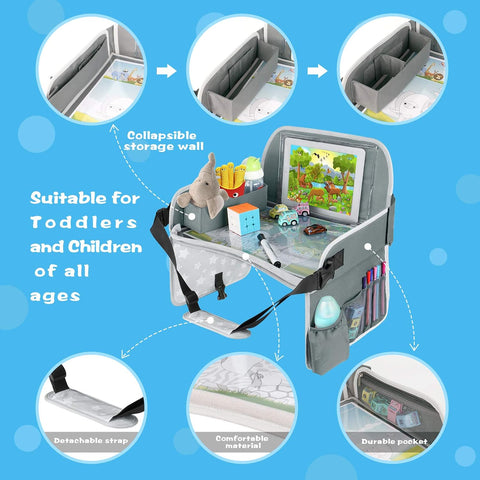 MENZOKE Kids Travel Tray for Toddler Car Seat, Toddler Gift for Boy