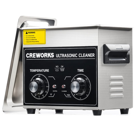 CREWORKS 3.2L Ultra Sonic Cleaning Machine - 120W Cavitation 100W Heat