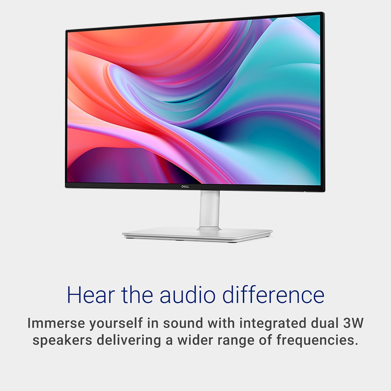 Dell 24 Plus Monitor - S2425HSM - 23.8-inch FHD (1920x1080) 144Hz 1ms Display, 2 x 3W Speakers, HDMI Connectivity, Height/Tilt/Pivot/Swivel Adjustability, AMD FreeSync - Ash White
