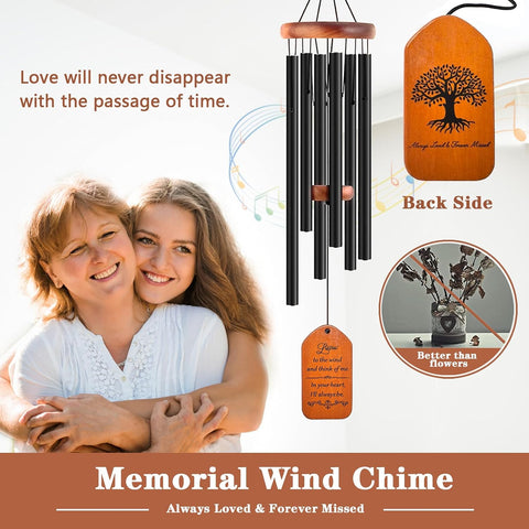 Memorial Wind Chimes for Loss of Loved One, Condolence Gift Basket for Loss