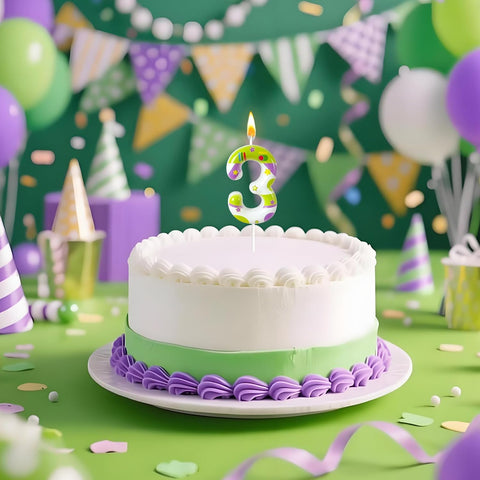 Cartoon Story Birthday Number Candles, Number 3 Candle,Cartoon Cake Decorations, Birthday Decoration Supplies, Suitable for Boys and Girls Party Celebrations (3)