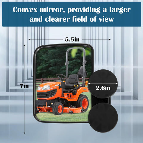 Magnetic Tractor Side View Mirrors for Kubota Mahindra John Deere