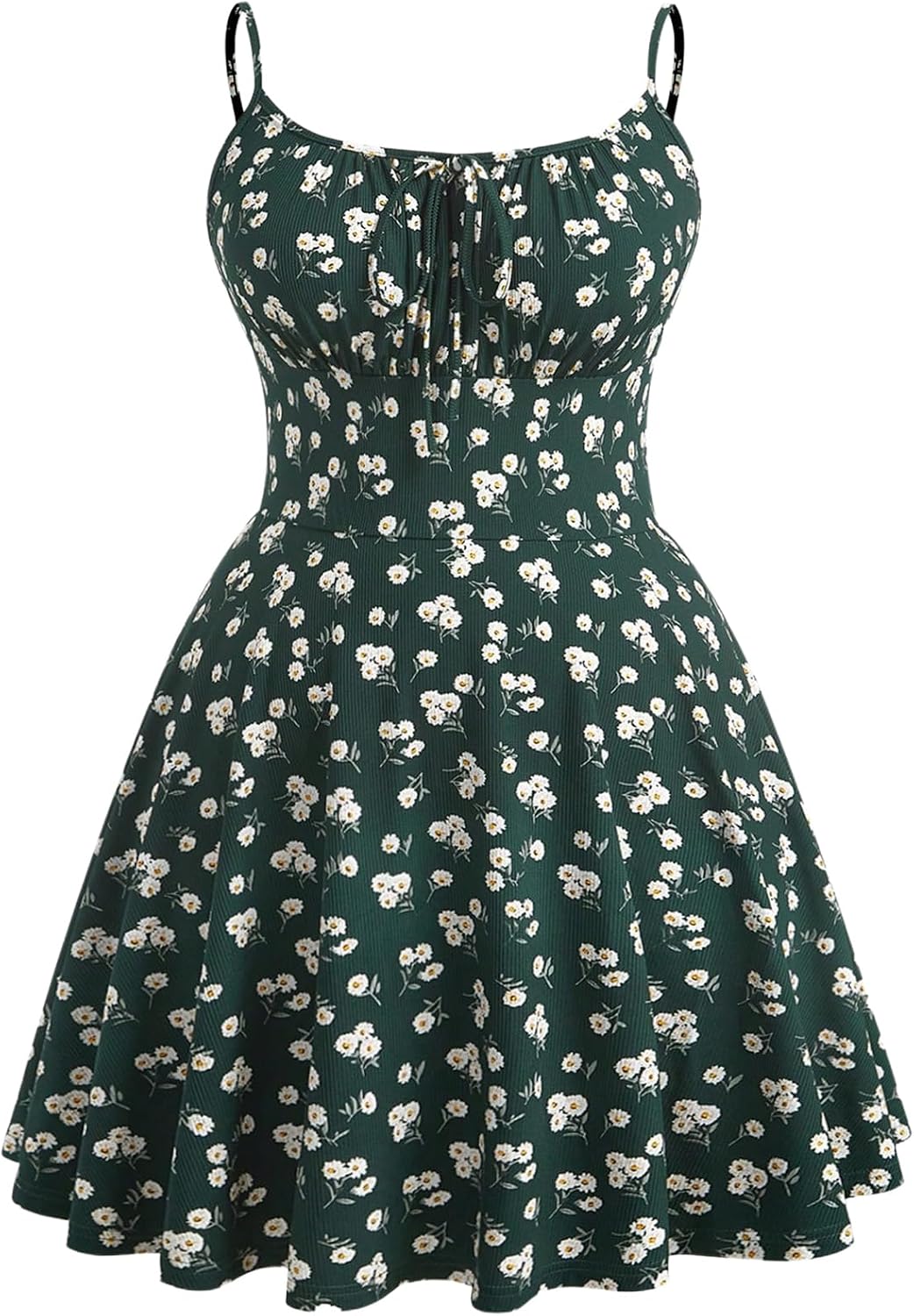 Verdusa Women's Plus Size Floral Summer Dresses Boho Short Sundress Holiday Cami Flowy Dress