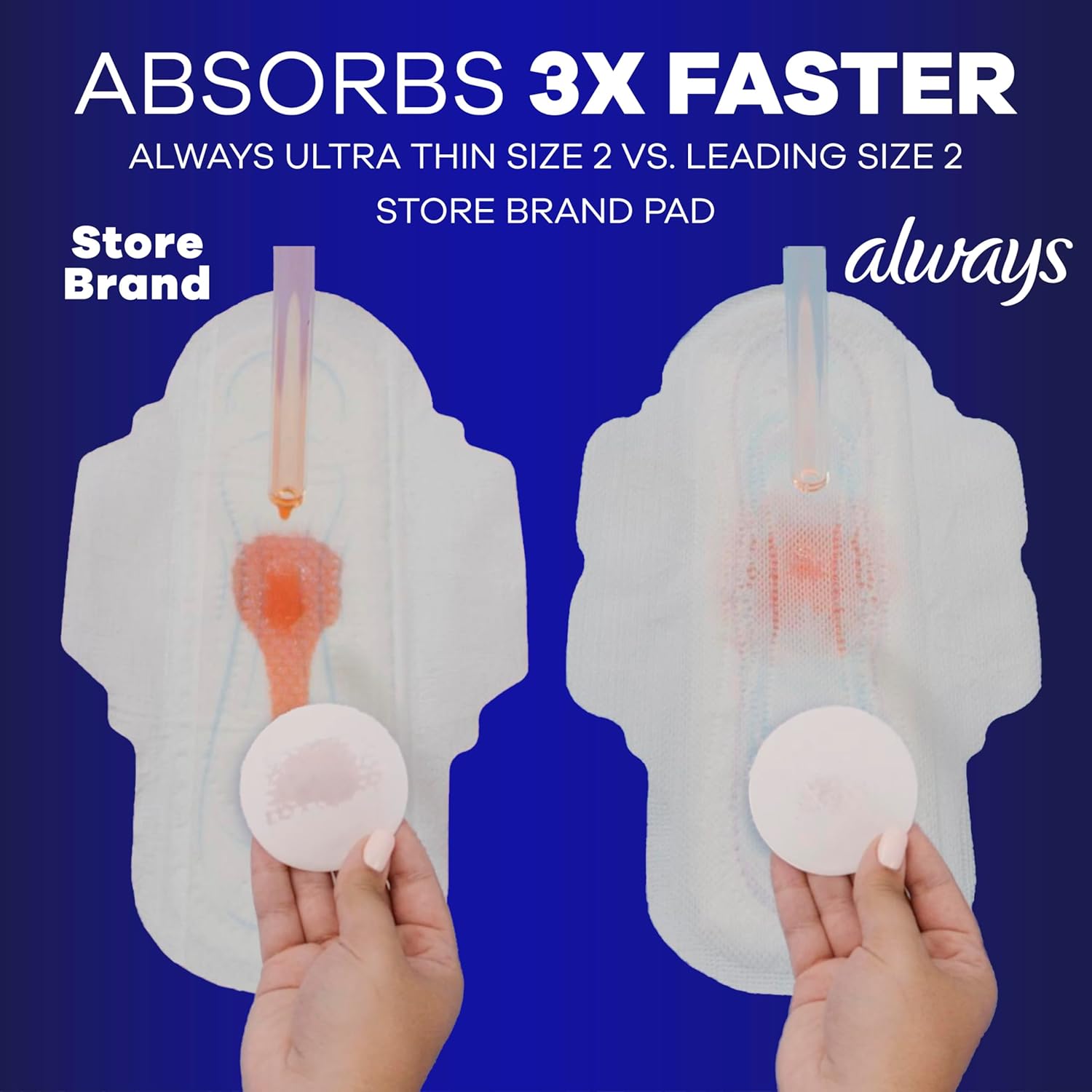 Always Ultra Thin Feminine Pads with Wings for Women, Size 4, Overnight Absorbency, Unscented, Up to 100% Leak-Free Comfort, 36 Count