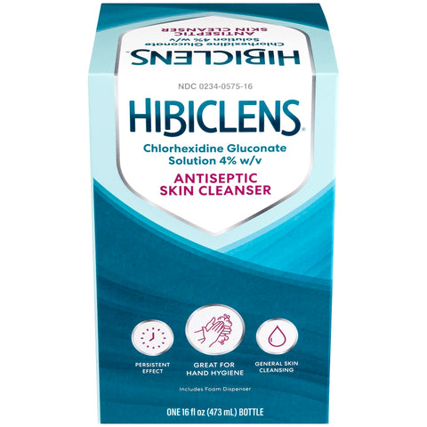 Hibiclens – Antimicrobial, Antiseptic Soap and Skin Cleanser – Foaming Pump Included – 16 oz – for Home and Hospital – 4% CHG