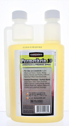 GORDON'S Permethrin 10 Livestock & Premise Spray, 1 Quart, 9291082