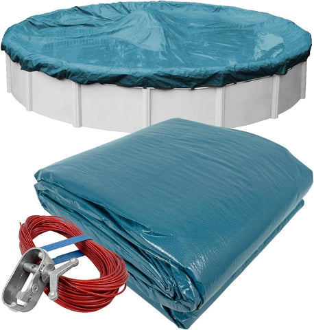 Robelle 24 ft Extra Heavy Duty Galaxy Pool Cover for Above Ground Pools