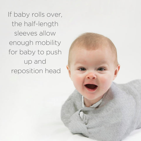 SwaddleDesigns Transitional Swaddle Sack, Arms Up Half-Length Sleeve & Mitten, Most Gradual Transition Swaddle for Newborn