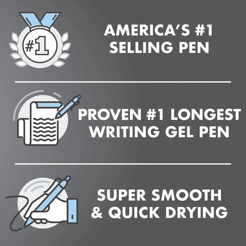 PILOT G2 Premium Refillable & Retractable Rolling Ball Gel Pens, Bold Point, Bold Gel Pens, 1.0mm, Black Ink, 12-Pack