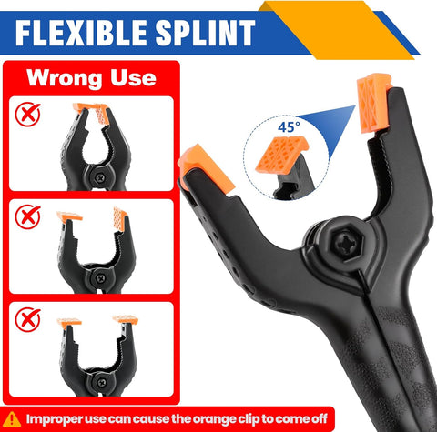 24 Pack 3.5 inch Plastic Spring Clamps, Backdrop Clips