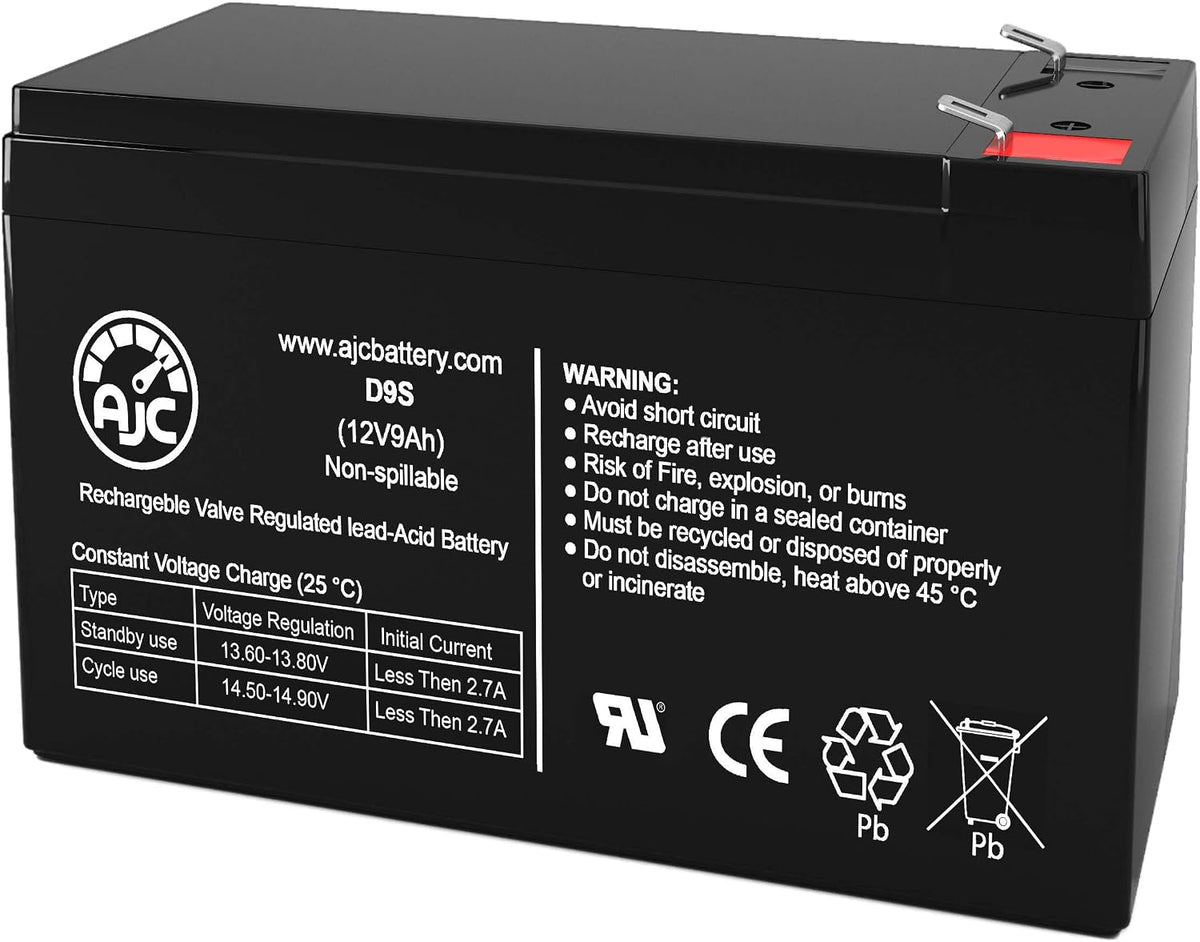 AJC Battery Compatible with Werker WKA12-9F2 12V 9Ah UPS Battery
