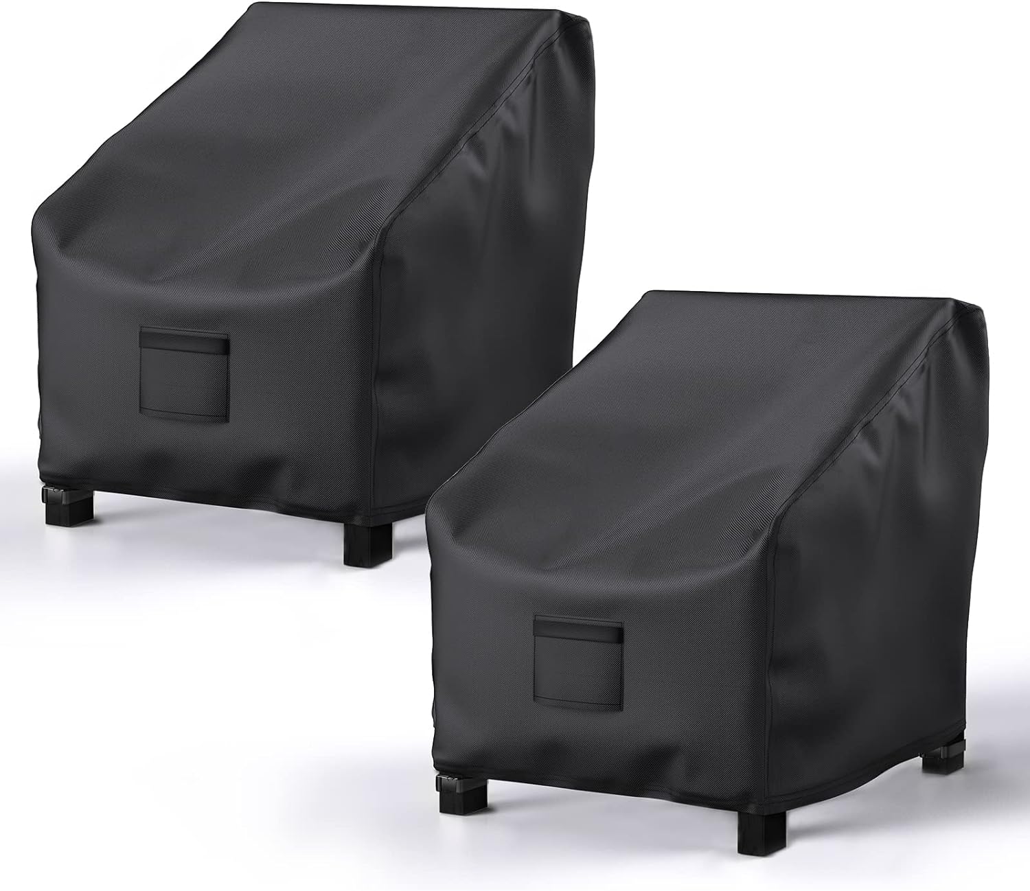 2 Pack Outdoor Patio Chair Covers Waterproof 38"Wx31"Dx29"H, Black