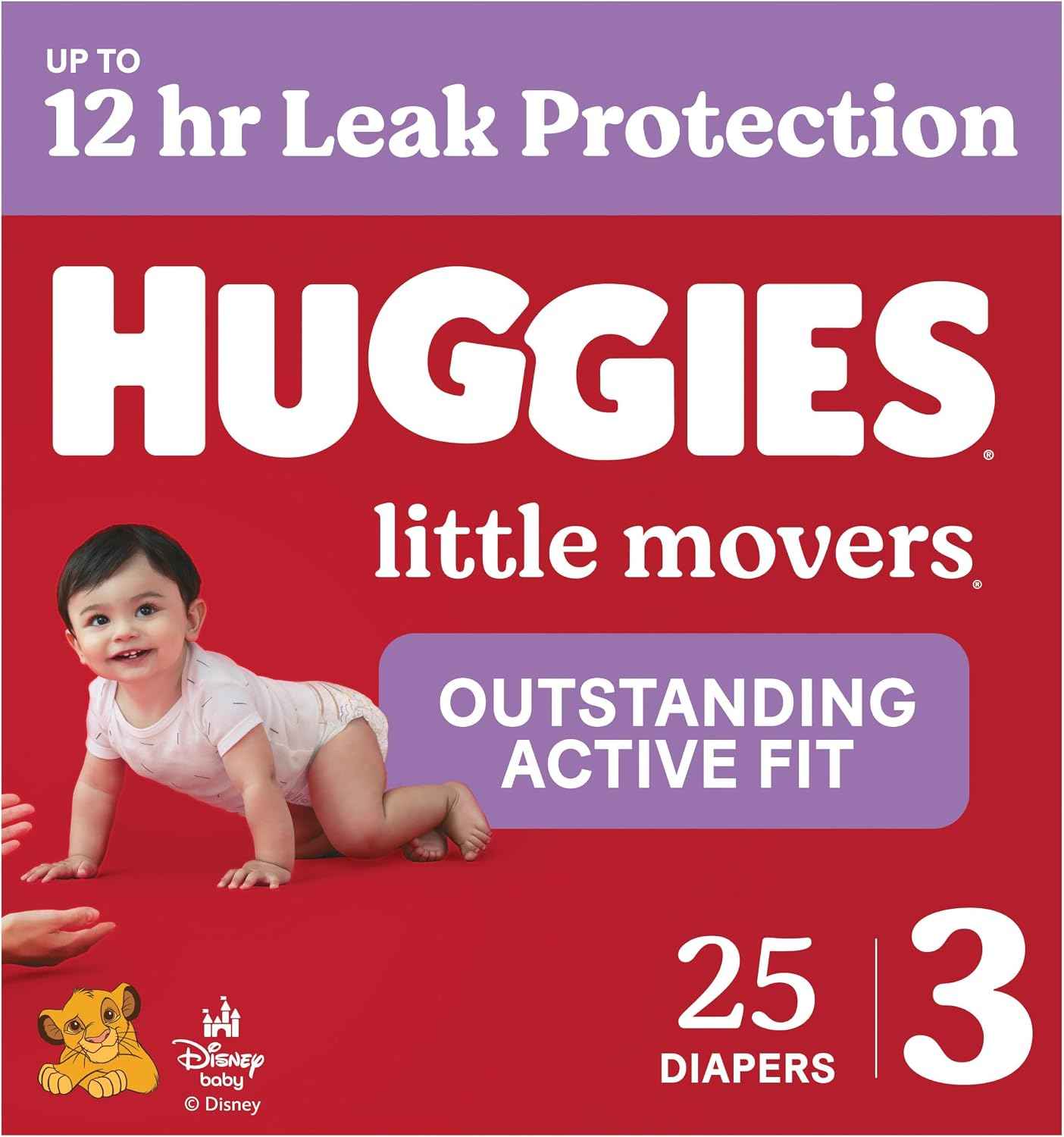 Huggies Little Movers Diapers Size 3, 25 Count